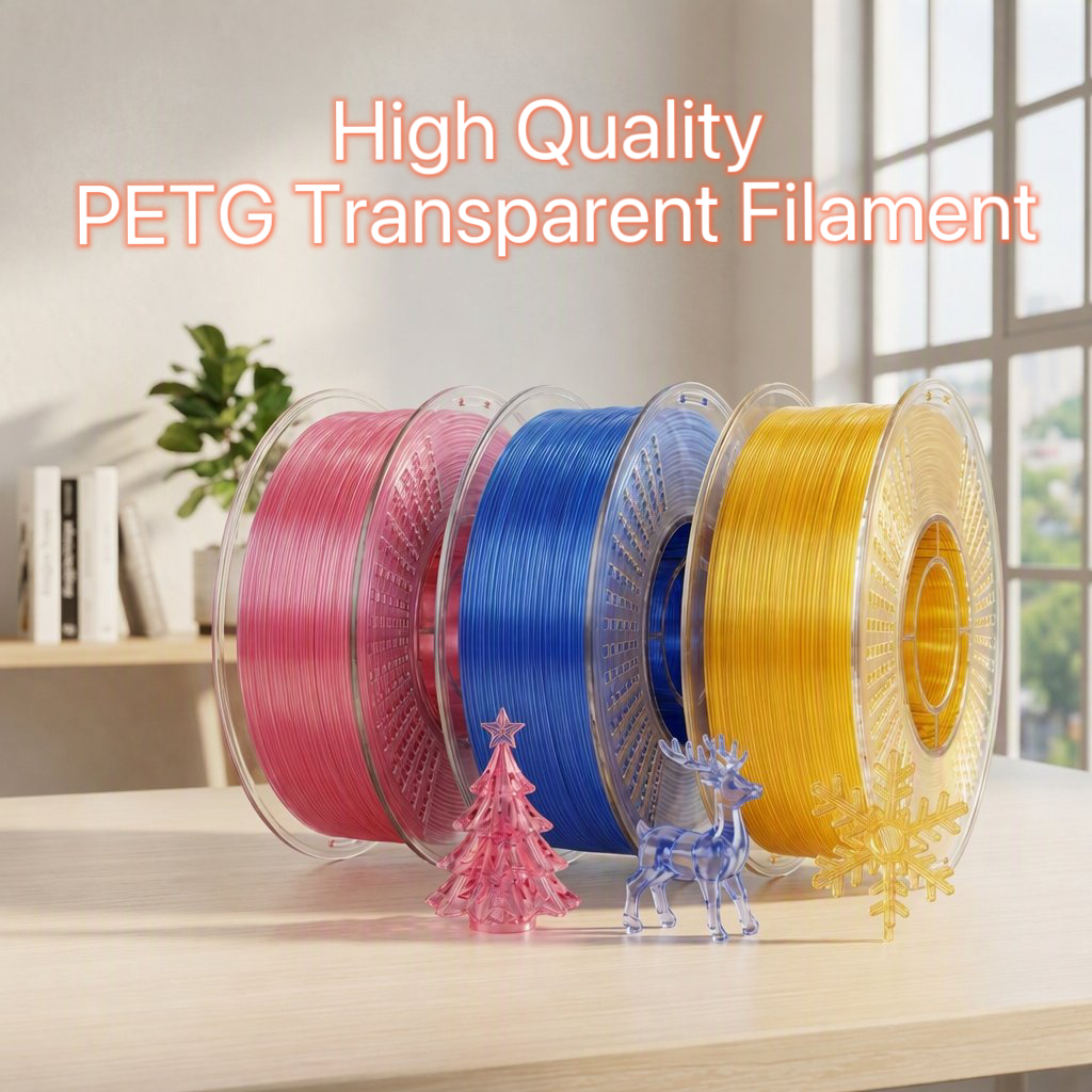 NORAY PETG 3D Printer Filament Multiple Transparent Color 1.75mm Acid & Alkali Resistance Temp High Light Transmittance