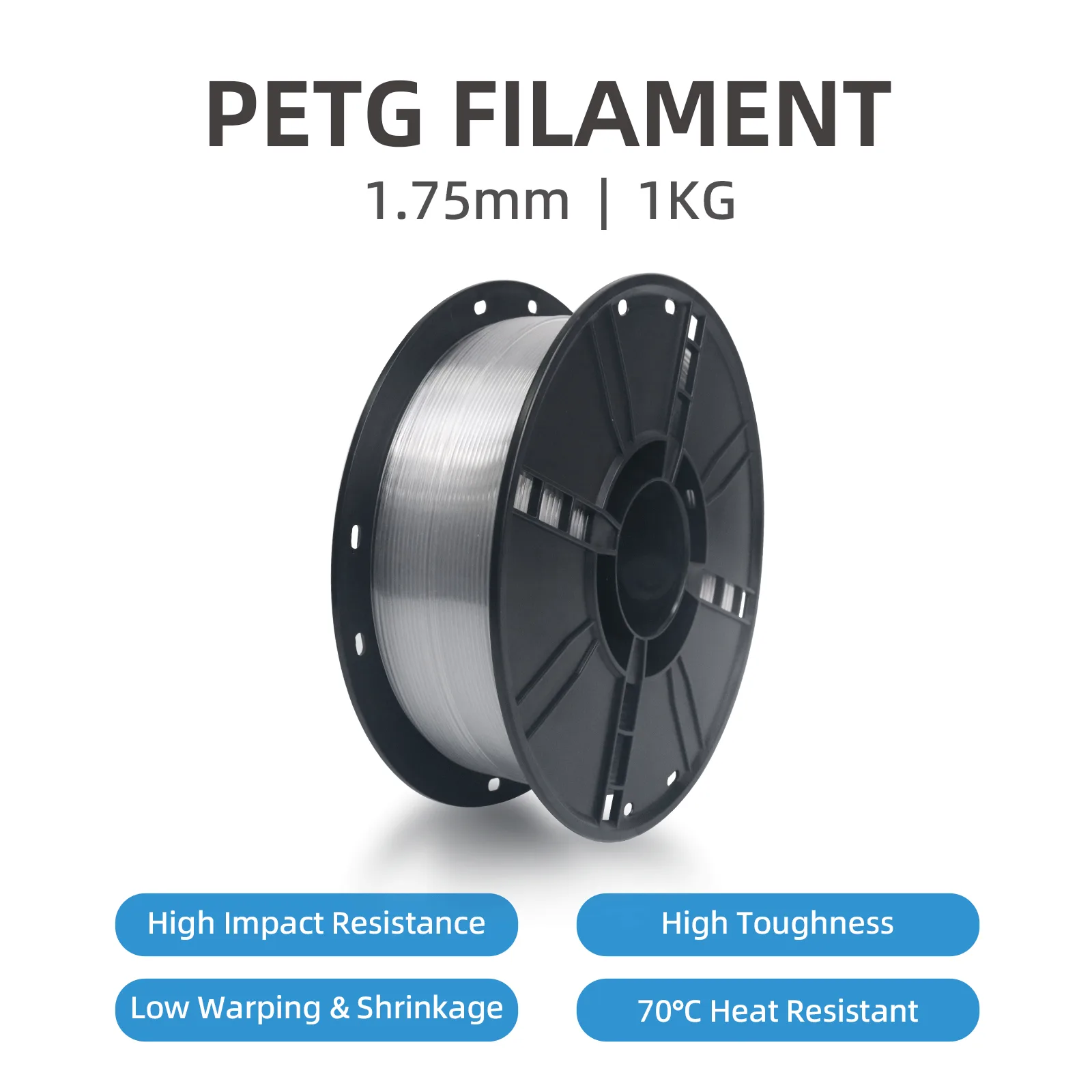 NORAY Ultra-Clear PETG 3D Printer Filament 1.75mm/2.85mm Super-Precision Transparent FDM 3D Printer Material 1kg/roll