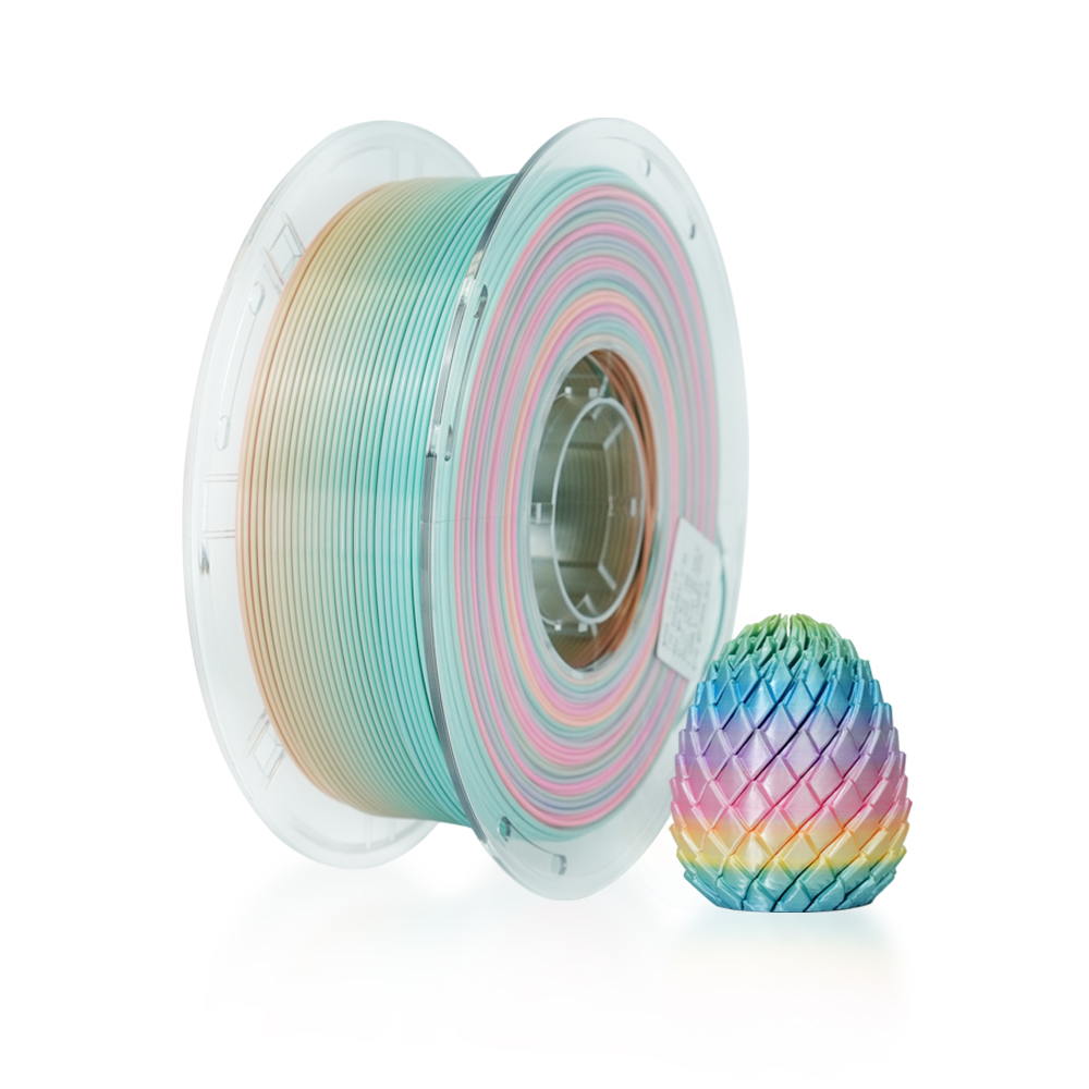 PLA Silk 3D Printer Filament Candy Rainbow High Strength Low Shrinkage Easy to Print 1.75mm/2.85mm/3.5mm