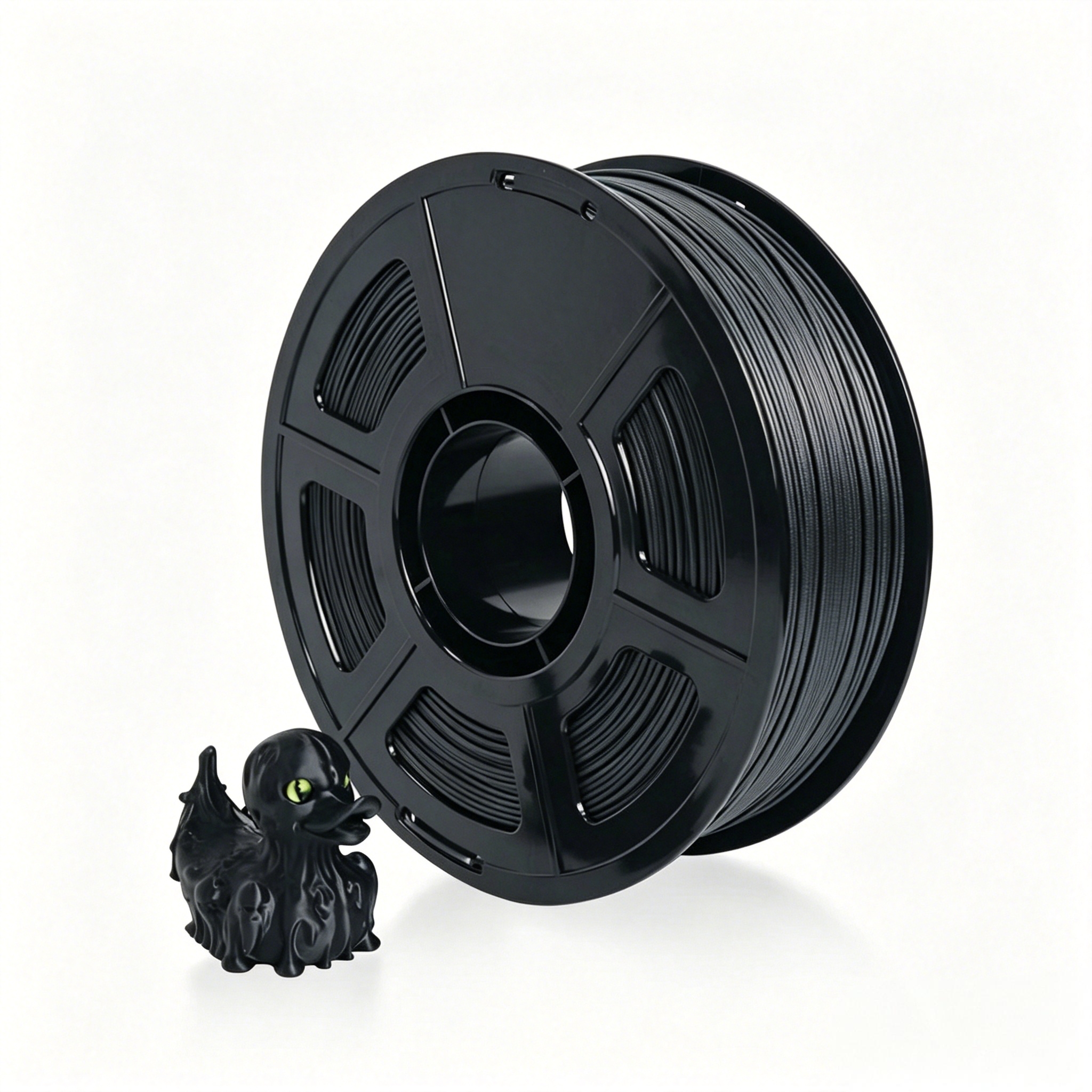 High Strength 1.75mm ABS CF Filament Wear Resistant Carbon Fiber Reinforced 3D Printing Filament for FDM 3D Printer Black