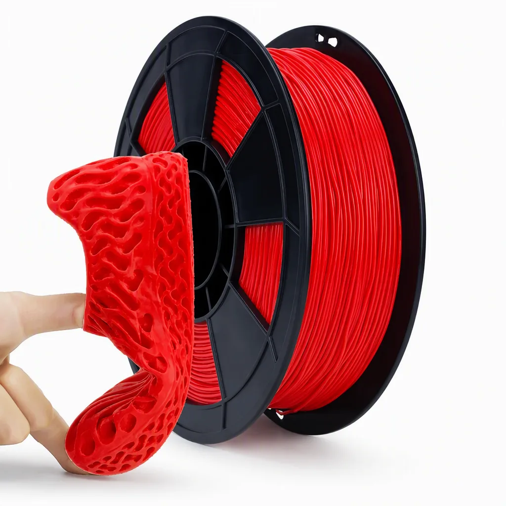 High Resilience TPU 95A Filament 1.75mm 1kg, Durable Flexible 3D Printer Consumables for Footwear & Sport Accessories