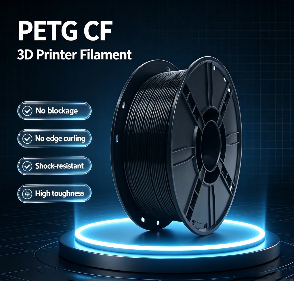 3D Printing Filament PETG CF Carbon Fiber Material Black 1.75mm Diameter China Origin 3D Printer Consumables