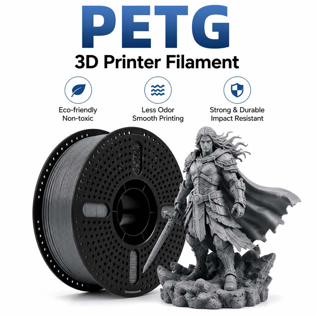 PETG 3D Printer Filament 1.75mm ±0.02mm Tolerance, High Strength Low Odor No Bubble Tangle-Free, OEM ODM for FDM 3D Printers