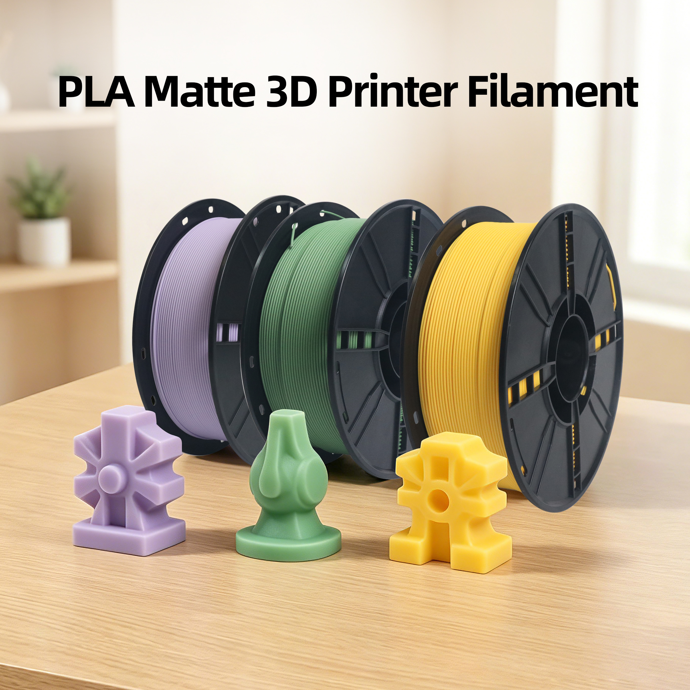 Matte PLA 3D Printer Filament 1.75mm 1kg Matte Frosted Surface No Visible Layer Lines Low Shrinkage PLA Printing Material