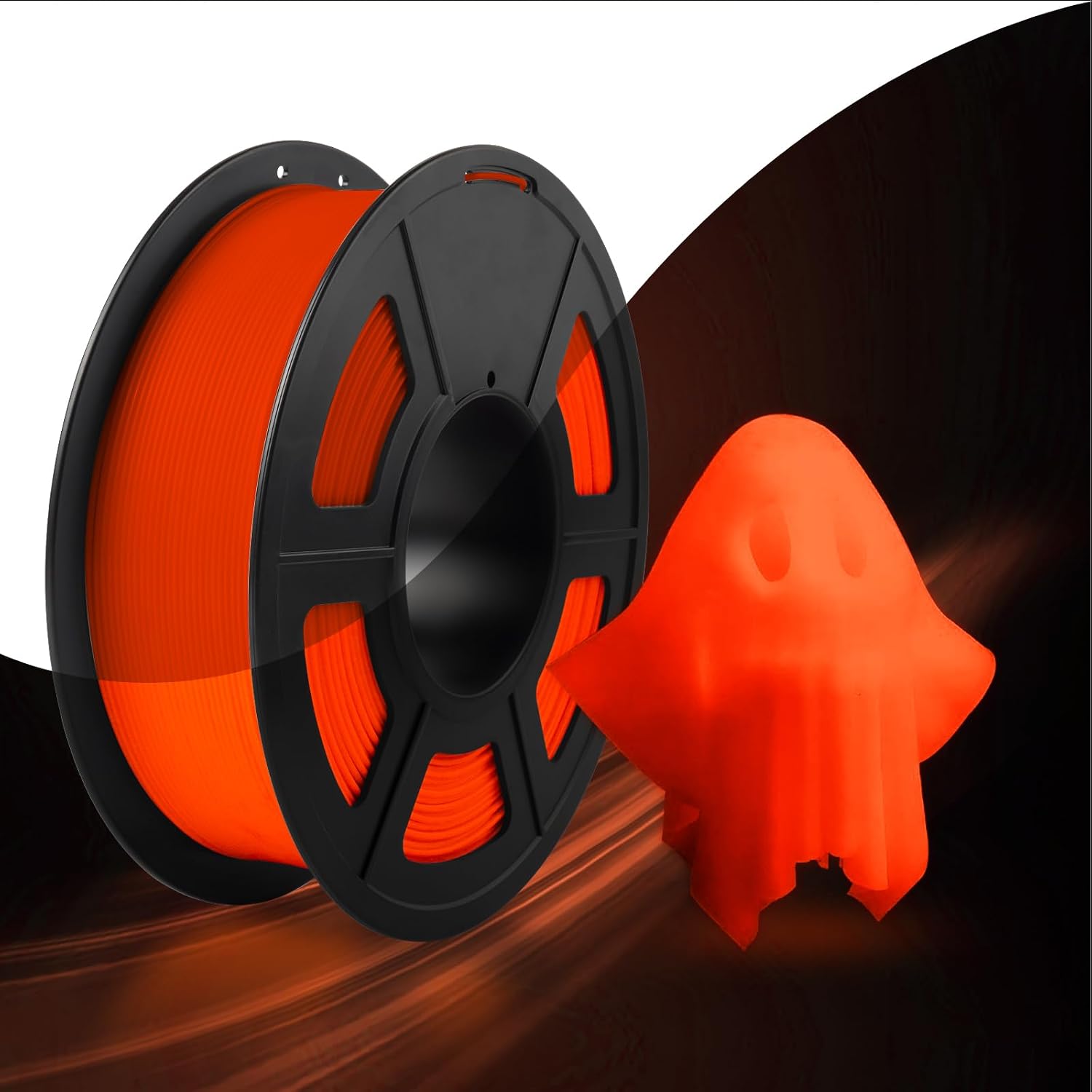 Leuchtendes PLA-Filament für Dunkelheit, 1 kg & 2,2 lbs, rotes PLA, leuchtet rot, sauber aufgewickeltes leuchtendes 3D-Filament, 1,75 mm, passend für FDM-3D-Drucker