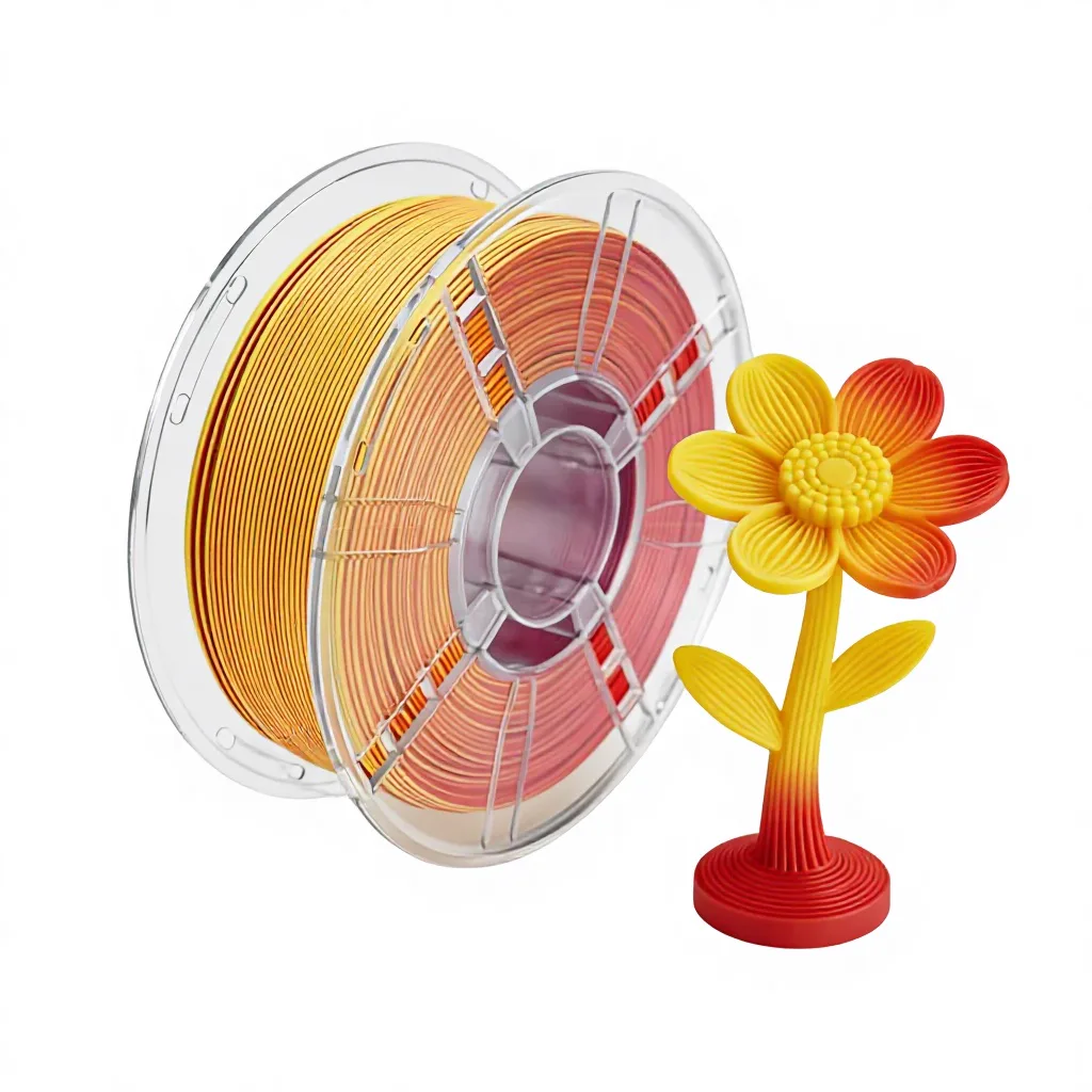 Silk PLA 3D Printer Filament Dual Color 1.75mm/2.85mm/3.5mm 1kg Spool Stable Feeding 190-220°C