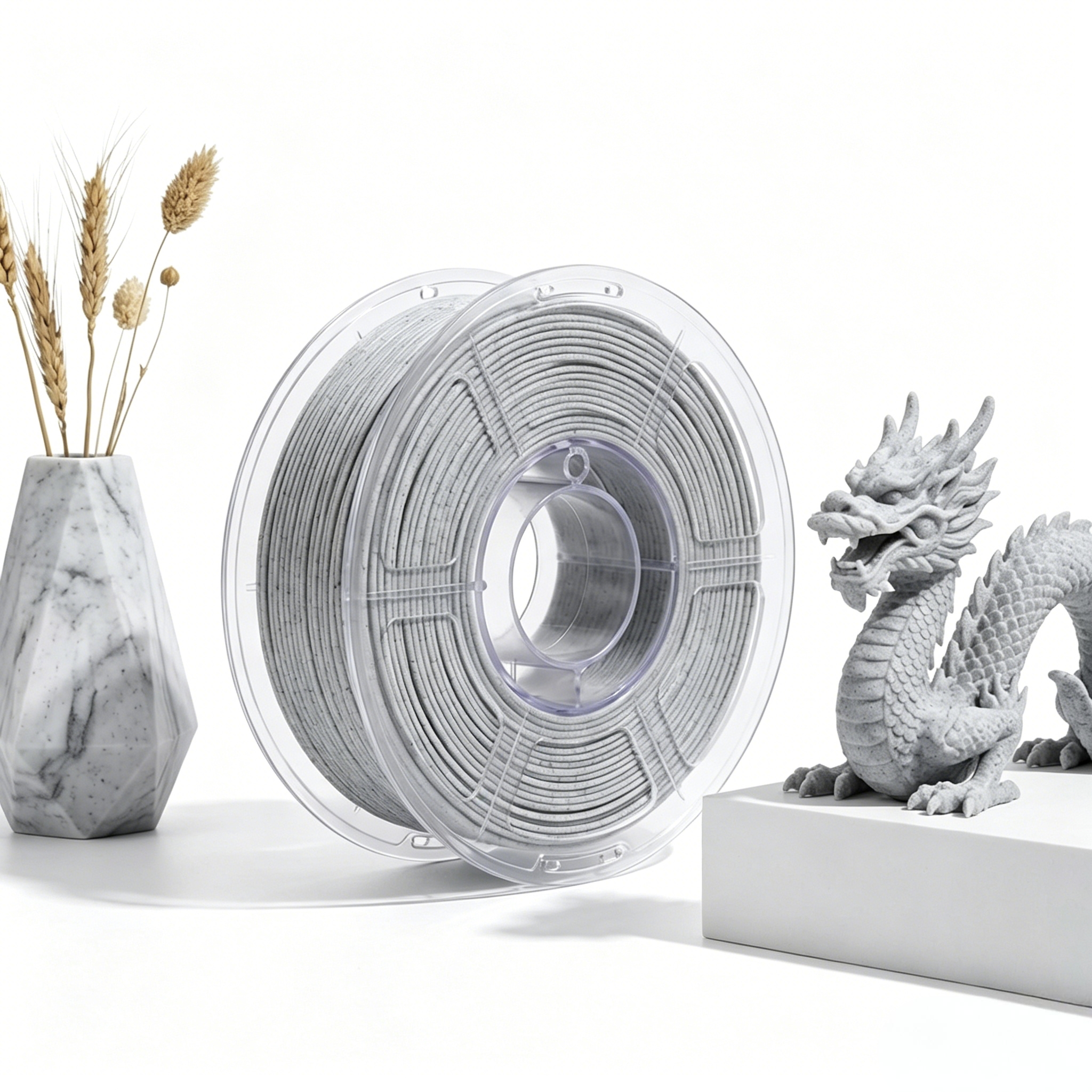 Wysokoprędkościowy filament PLA z efektem marmuru, średnica 1,75 mm / 2,85 mm, szybkie drukowanie z prędkością do 450 mm/s, niskie kurczenie się, tekstura kamienia, filament do drukarek 3D
