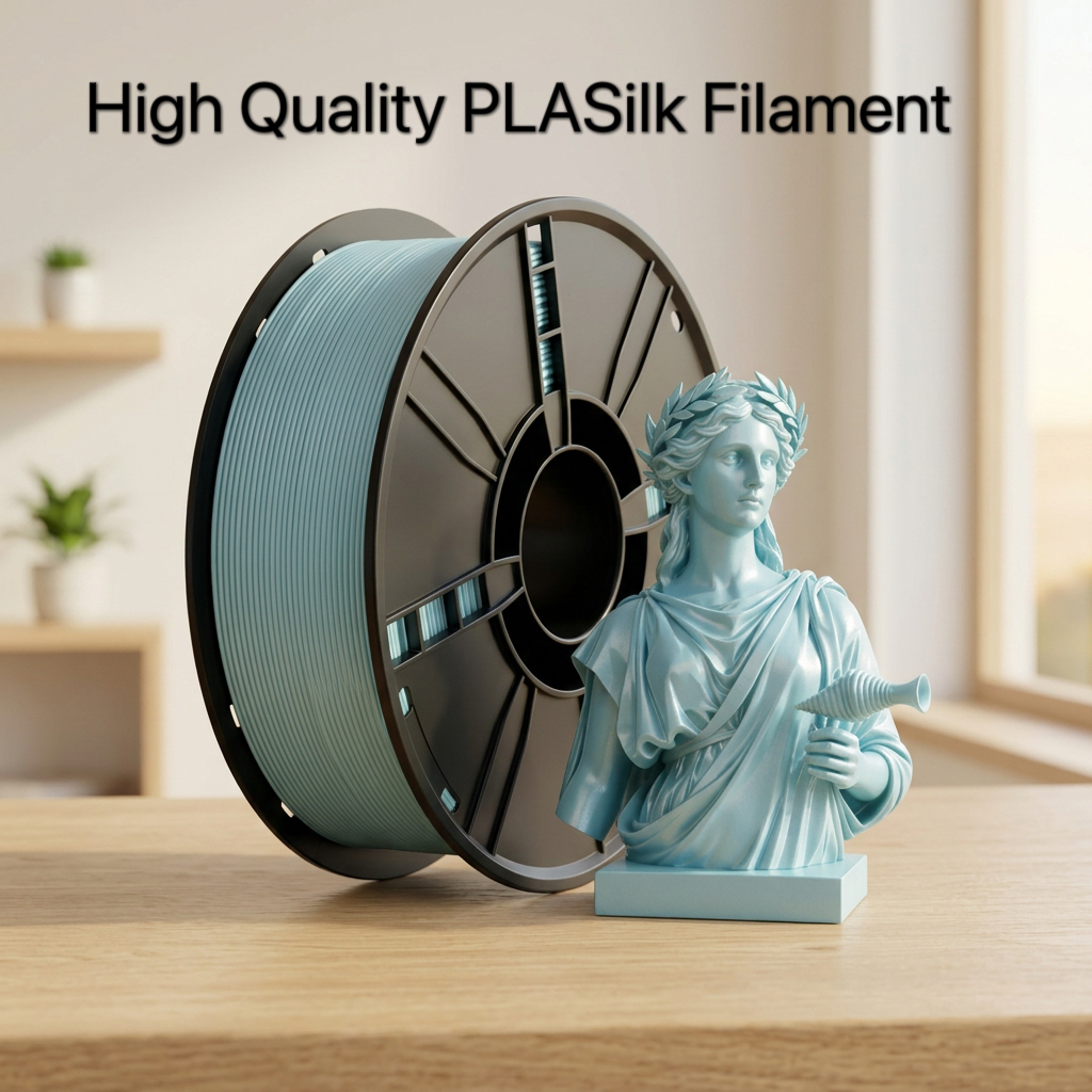 Metallic Shiny PLA Silk Filament 1.75mm 1kg, Silver Gold Silk PLA 3D Printer Consumables for Decorative Art Models